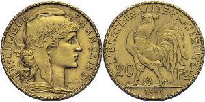 20 Franc Troisième République (1870-1940)  Or 