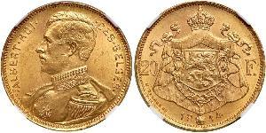 20 Franc Belgio Oro 
