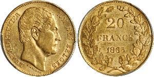20 Franc Belgio Oro Leopoldo I del Belgio (1790-1865)