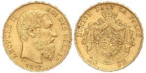 20 Franc Belgio Oro Leopold II (1835 - 1909)