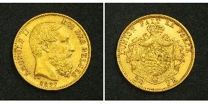 20 Franc Belgio Oro Leopold II (1835 - 1909)
