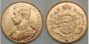 20 Franc Bélgica Oro 