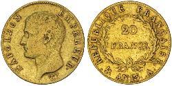 20 Franc Primer Imperio francés (1804-1814) Oro Napoleón Bonaparte(1769 - 1821)