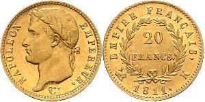 20 Franc Primer Imperio francés (1804-1814) Oro Napoleón Bonaparte(1769 - 1821)