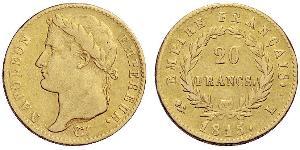 20 Franc Primo Impero francese (1804-1814) Oro Napoleone Bonaparte(1769 - 1821)