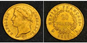 20 Franc Primo Impero francese (1804-1814) Oro Napoleone Bonaparte(1769 - 1821)