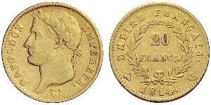 20 Franc Primo Impero francese (1804-1814) Oro Napoleone Bonaparte(1769 - 1821)