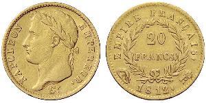 20 Franc Primo Impero francese (1804-1814) Oro Napoleone Bonaparte(1769 - 1821)