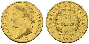 20 Franc Primo Impero francese (1804-1814) Oro Napoleone Bonaparte(1769 - 1821)