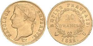 20 Franc Primo Impero francese (1804-1814) Oro Napoleone Bonaparte(1769 - 1821)