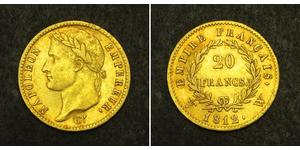 20 Franc Primo Impero francese (1804-1814) Oro Napoleone Bonaparte(1769 - 1821)