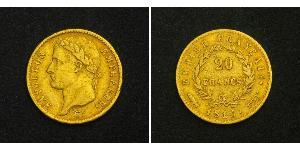 20 Franc Primo Impero francese (1804-1814) Oro Napoleone Bonaparte(1769 - 1821)