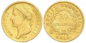 20 Franc Primo Impero francese (1804-1814) Oro Napoleone Bonaparte(1769 - 1821)