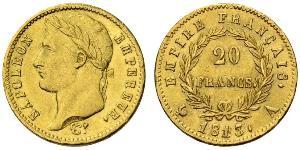 20 Franc Primo Impero francese (1804-1814) Oro Napoleone Bonaparte(1769 - 1821)