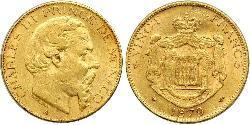 20 Franc Principato di Monaco Oro Carlo III di Monaco (1818-1889)