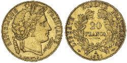 20 Franc Seconda Repubblica francese (1848-1852) Oro 