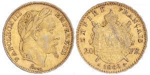 20 Franc Secondo Impero francese (1852-1870) Oro Napoleone III (1808-1873)