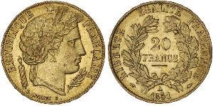 20 Franc Segunda República Francesa (1848-1852) Oro 