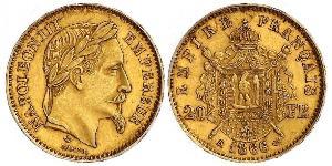 20 Franc Segundo Imperio francés (1852-1870) Oro Napoleon III (1808-1873)