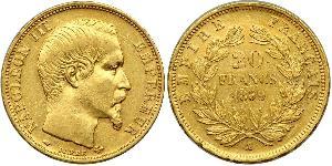 20 Franc Segundo Imperio francés (1852-1870) Oro Napoleon III (1808-1873)