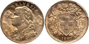 20 Franc Suiza Oro 