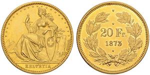 20 Franc Suiza Oro 