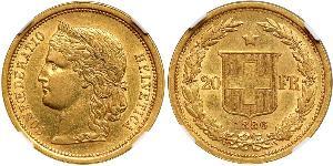 20 Franc Suiza Oro 