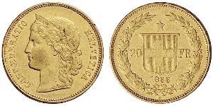 20 Franc Suiza Oro 