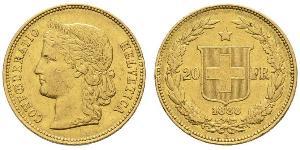 20 Franc Suiza Oro 