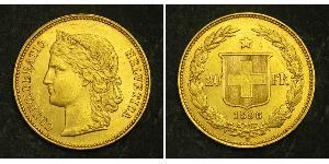 20 Franc Suiza Oro 