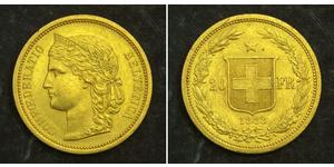 20 Franc Suiza Oro 