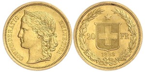 20 Franc Suiza Oro 