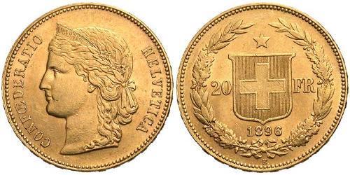 20 Franc Suiza Oro 