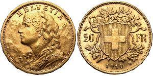 20 Franc Svizzera Oro 