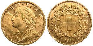 20 Franc Svizzera Oro 