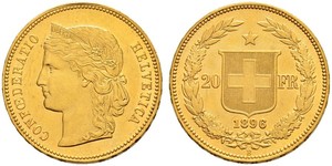 20 Franc Svizzera Oro 