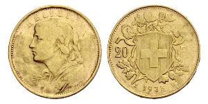20 Franc Svizzera Oro 