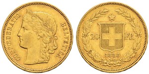 20 Franc Svizzera Oro 