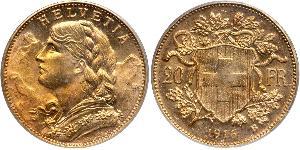 20 Franc Svizzera Oro 