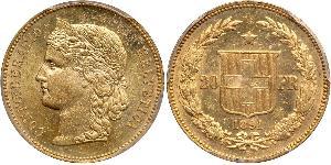 20 Franc Svizzera Oro 