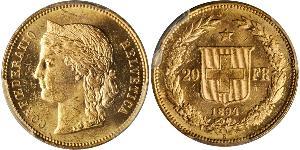 20 Franc Svizzera Oro 