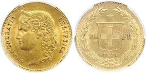 20 Franc Svizzera Oro 