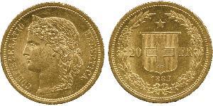 20 Franc Svizzera Oro 