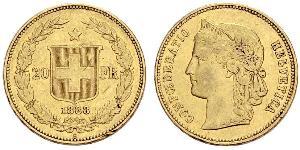 20 Franc Svizzera Oro 