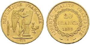 20 Franc Tercera República Francesa (1870-1940)  Oro 