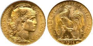 20 Franc Terza Repubblica francese (1870-1940)  Oro 
