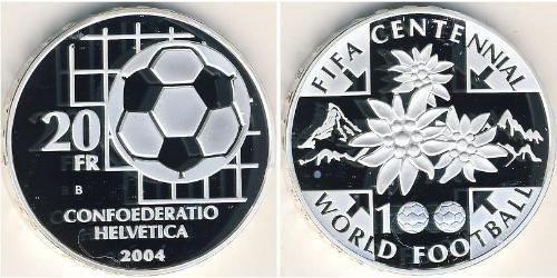20 Franc Suiza Plata 