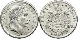 20 Franc Zweites Kaiserreich (1852-1870) Platin Napoleon III (1808-1873)