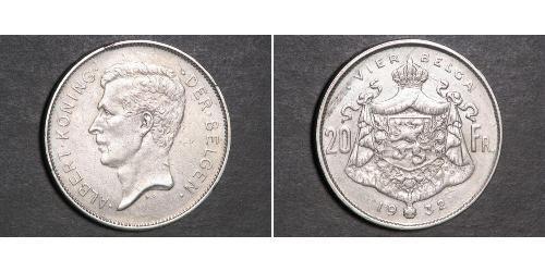 20 Franc Belgium  Albert I of Belgium (1875 - 1934)
