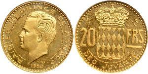 20 Franc Monaco 金 兰尼埃三世